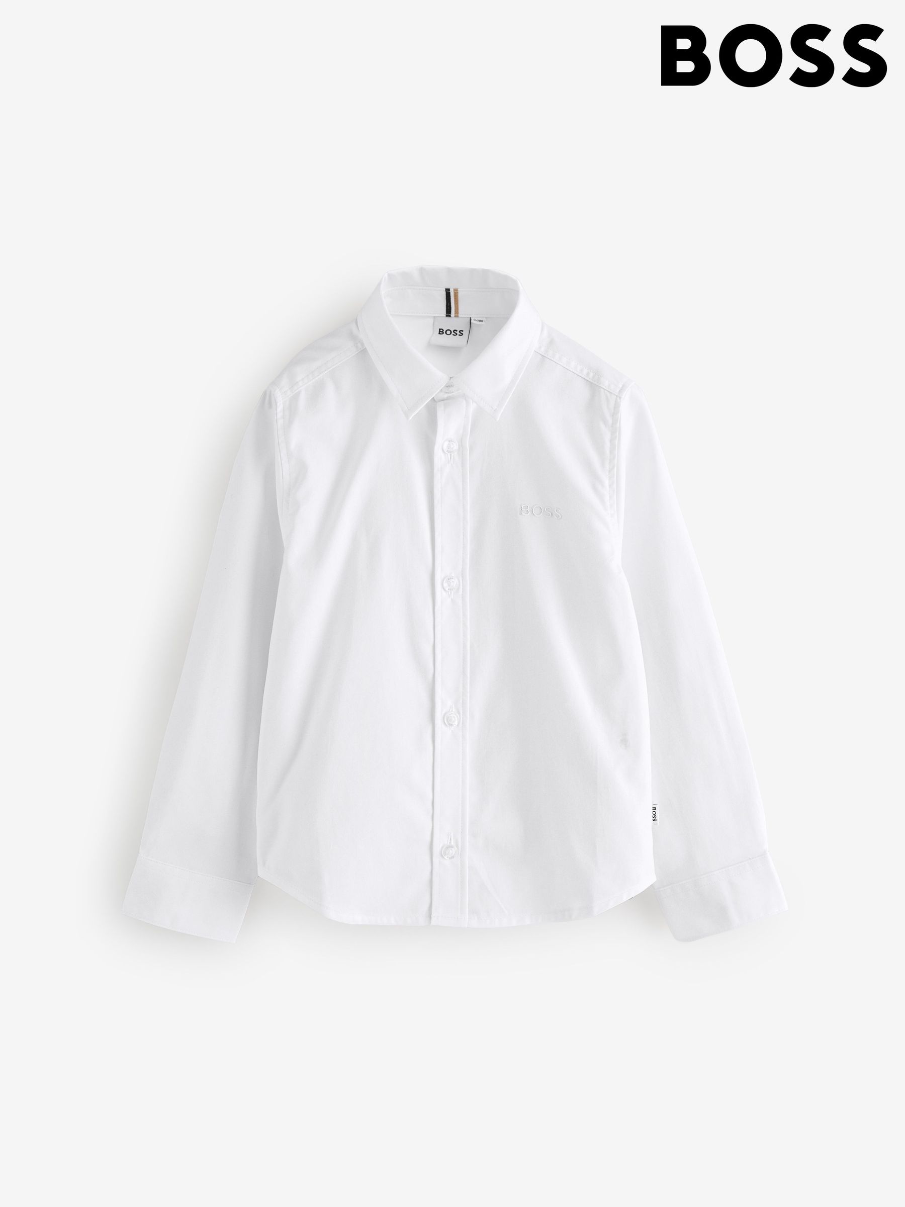 Hugo boss short sleeve white shirt discount