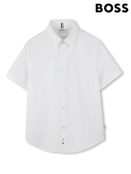 BOSS Short Sleeve Logo Occasion 100% Cotton Shirt (AP4401) | 559 LEI