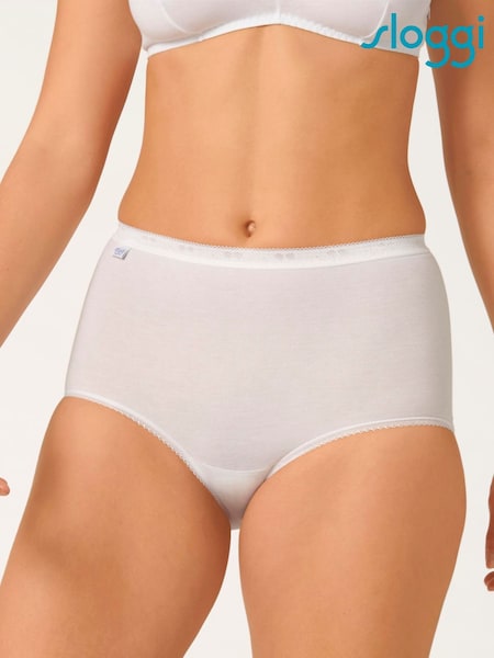 Sloggi Basic+ Maxi White Briefs 6 Pack (AP4411) | €66