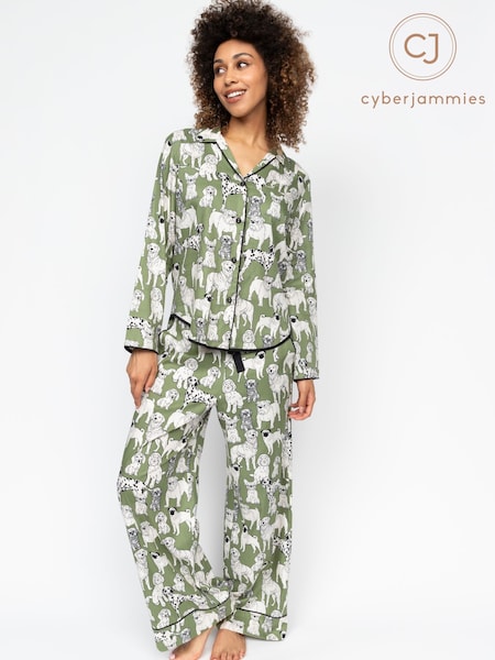 Cyberjammies Green Dog Print Pyjamas Set (AP4425) | AED303