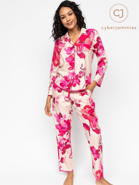 Cyberjammies Peach Floral Pyjamas Set (AP4435) | ‏257 ر.ق.