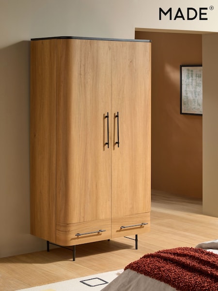 MADE.COM Oak Effect Zeke Double Wardrobe (AP4507) | €756