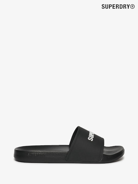 שחור - Superdry Logo Pool Sliders (AP4547) | ‏116‏₪