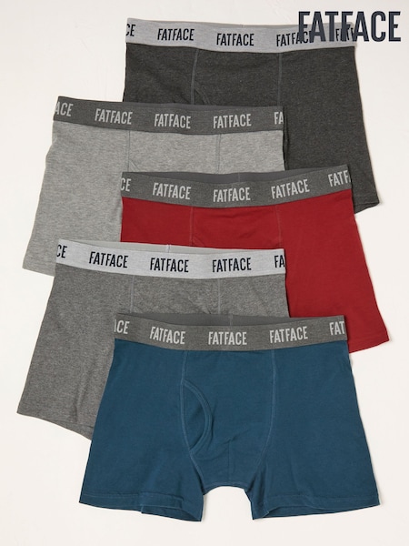 FatFace Multi Colour Boxers 5 Pack (AP4575) | OMR21