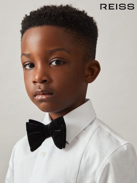 Reiss White Marcel Cotton Slim-Fit Dinner Shirt (AP4606) | 294 QAR