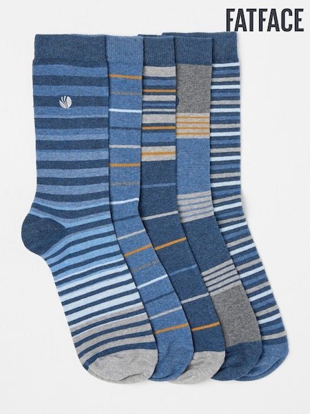 FatFace Multi 5 Pairs of Striped Socks (AP4608) | €28