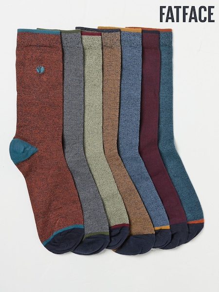 FatFace Multi 7 Pairs of Plain Socks (AP4615) | €40
