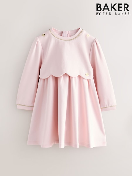 Рожевий - Baker by Ted Baker Scallop Ponte Dress (AP4640) | 1 923 грн - 2 223 грн