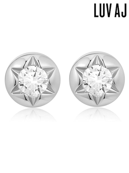 Luv Aj Silver Tone The Rose Bud Studs Earrings (AP4642) | €59