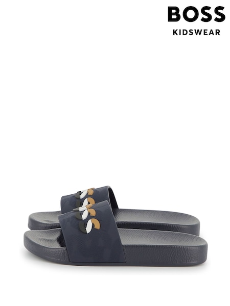 BOSS Blue Logo Sliders With Touch Fastening (AP4724) | €65