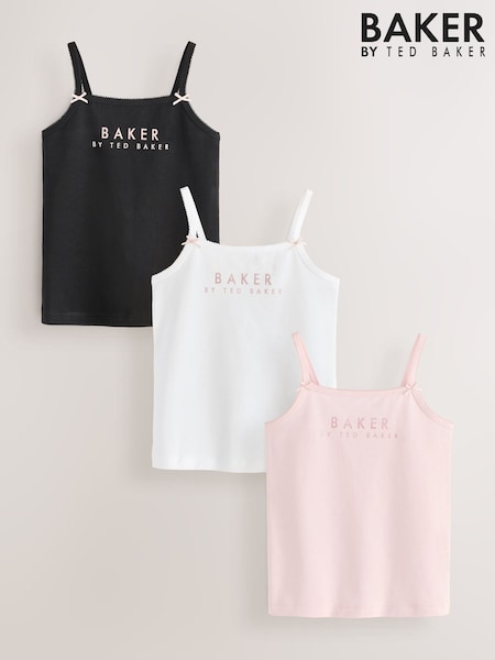 Різнокольоровий - Baker by Ted Baker Strappy Vests 3 Pack (AP4728) | 1 202 грн - 1 442 грн
