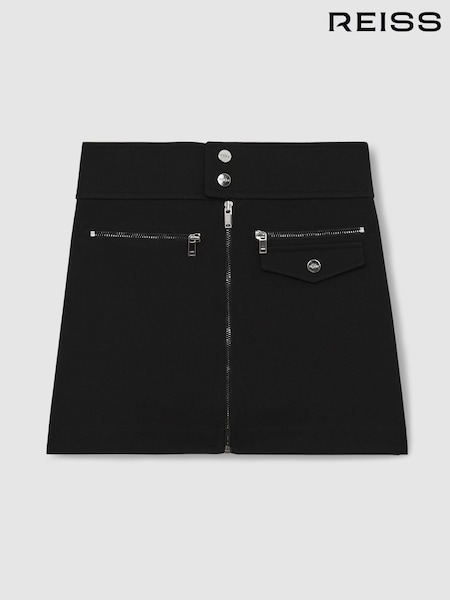 Reiss Poppie Piqué Zip-Detail Mini Skirt (AP5132) | ‏423‏₪