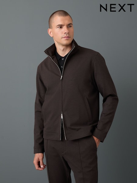Brown Smart Funnel Shacket With Wool (AP5147) | €72