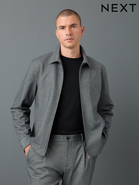 Blue Smart Textured Jersey Jacket With Stretch (AP5178) | OMR31