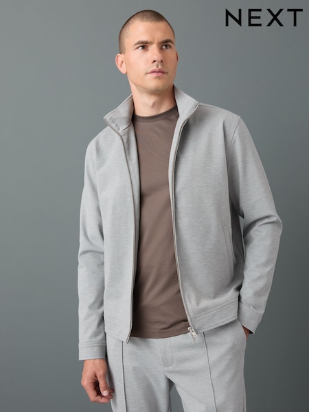 Light Grey Smart Funnel Shacket With Wool (AP5196) | €72