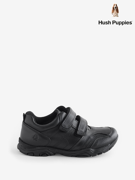 Hush Puppies Back To School Leroy Touch Fastening Black Trainers (AP5233) | €69