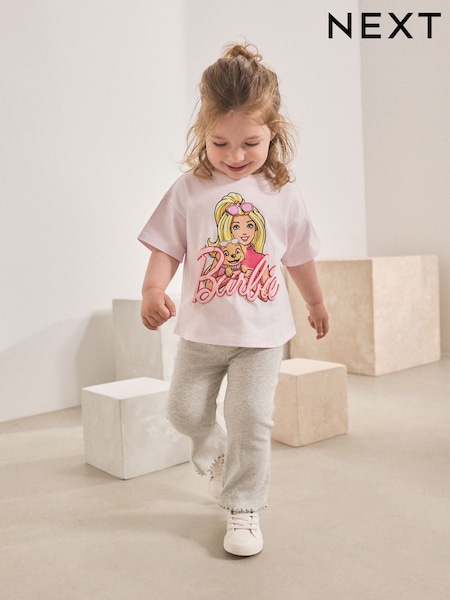 Pink Barbie Short Sleeve T-Shirt and Flare Set (3mths-7yrs) (AP5269) | 69 QAR - 89 QAR