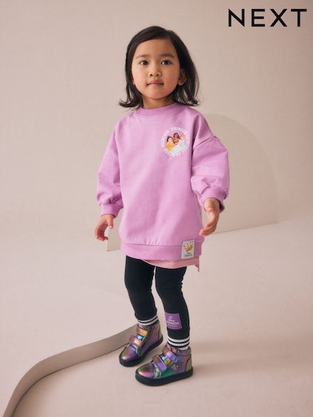 Purple Disney Princess Long Sleeve Mock Layer Top and Leggings Set (3mths-7yrs) (AP5270) | R$ 185 - R$ 225