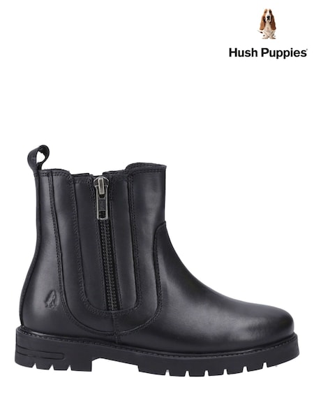 Hush Puppies Back To School Junior Liana Black Shoes (AP5298) | €77