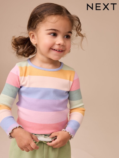 Arcoíris - Rib Long Sleeve T-Shirt (3mths-7yrs) (AP5312) | 7 € - 10 €