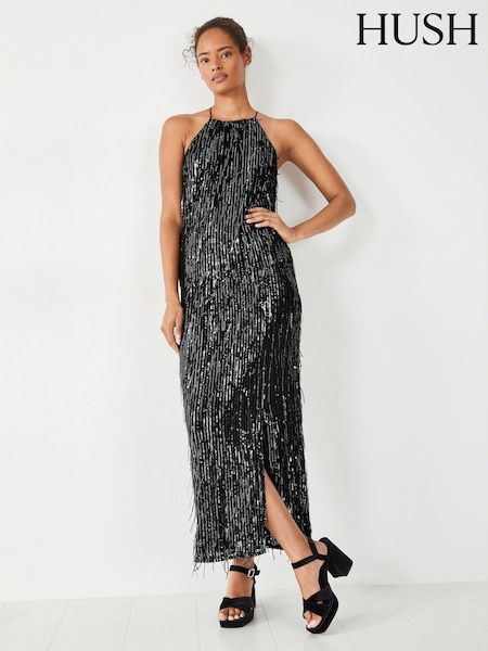 Hush Black Naomi Sequin Cami Top (AP5427) | AED102