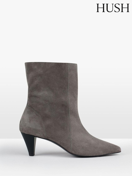 Hush Grey Hesper Suede Leather Boots (AP5457) | AED335