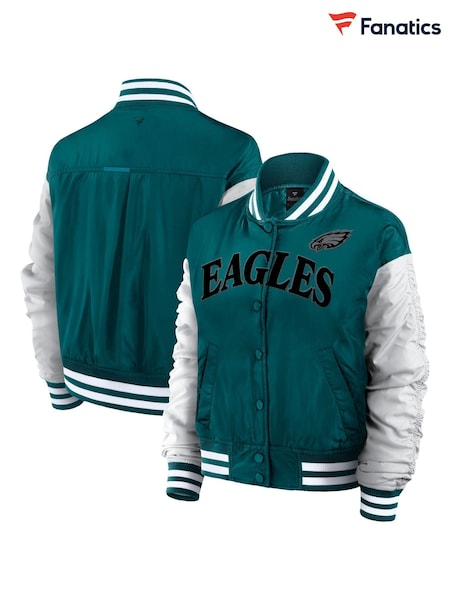 Fanatics Womens Green NFL Philadelphia Eagles Elements Poly Jacket (AP5590) | €79