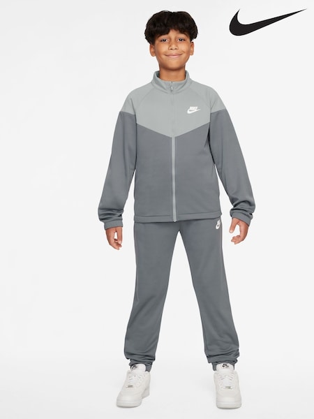 Nike Smoke Grey Dri-Fit Poly Zip Through Tracksuit (AP5649) | €63