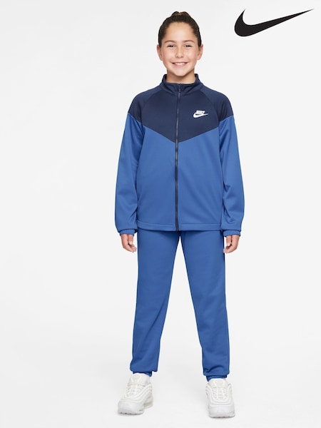 Nike Comet Blue Dri-Fit Poly Zip Through Tracksuit (AP5659) | €63