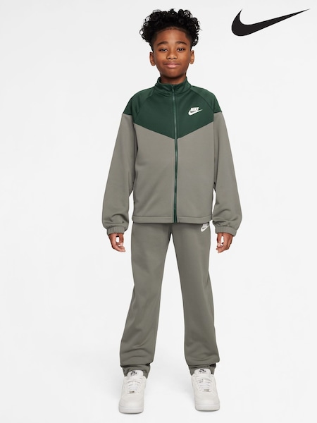 Nike Army Green Dri-Fit Poly Zip Through Tracksuit (AP5666) | €63
