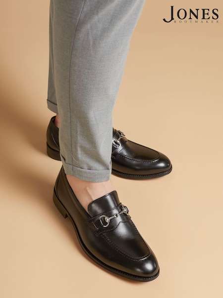 Jones Bootmaker Reece Leather Black Loafers (AP5698) | ₪603