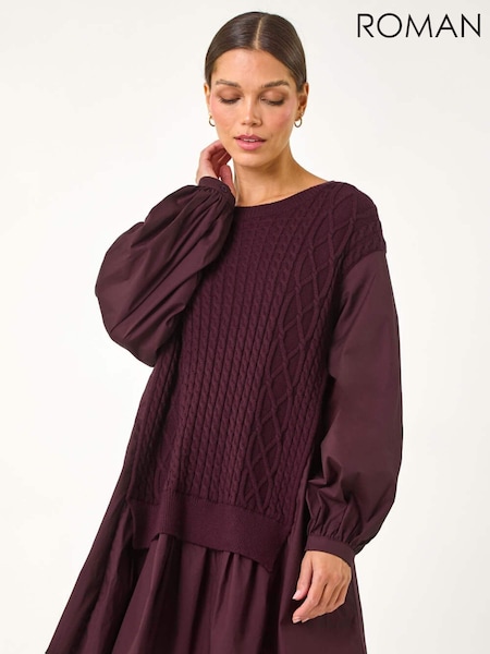 Roman Red 2 in 1 Yoke Knitted Jumper (AP5730) | €63