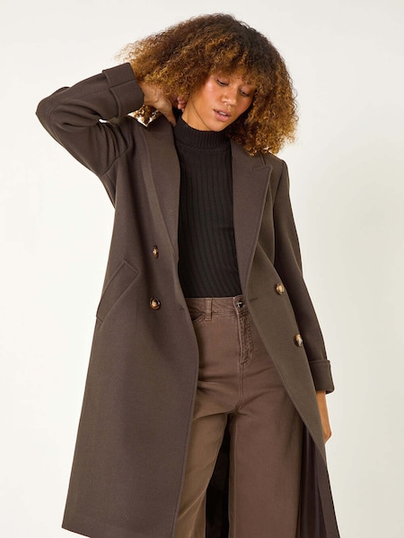 Maro - Roman Cu centură/curea Două rânduri de nasturi Coat (AP5736) | 633 LEI