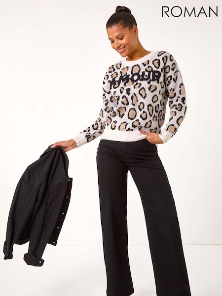 Roman Amour Animal Print Knit Jumper (AP5754) | ‏283‏₪