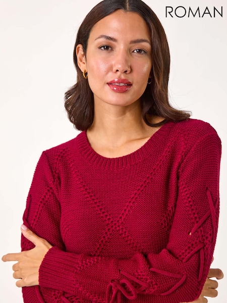 Rood - Roman Diamond Stitch Detail Knit Jumper (AP5788) | € 74