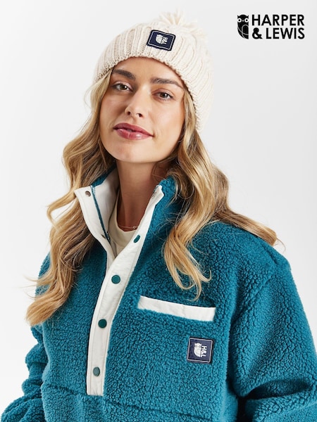 Harper & Lewis Green Hawthorn Popper Neck Sherpa Fleece (AP5822) | 4,506 UAH