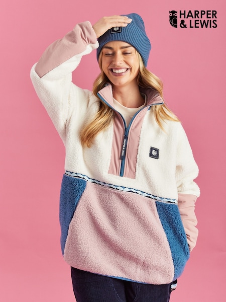 Harper & Lewis Cream Avalynn 1/4 Zip Sherpa Fleece (AP5824) | 4,506 UAH