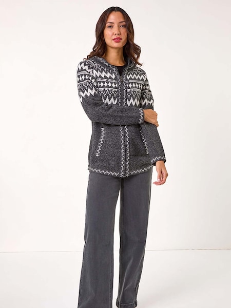 Roman Jacquard Zip Through Knit Cardigan (AP5864) | 71 €