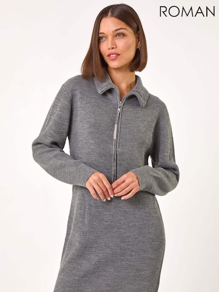 Roman Knitted Zip Detail Dress (AP5870) | €66