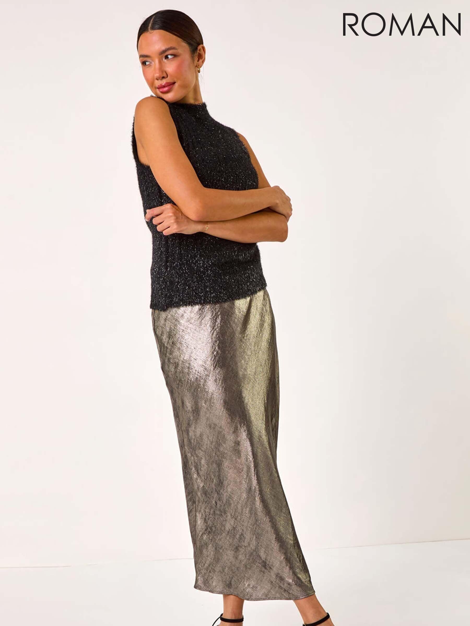 Metallic A Line Skirts Next Oman