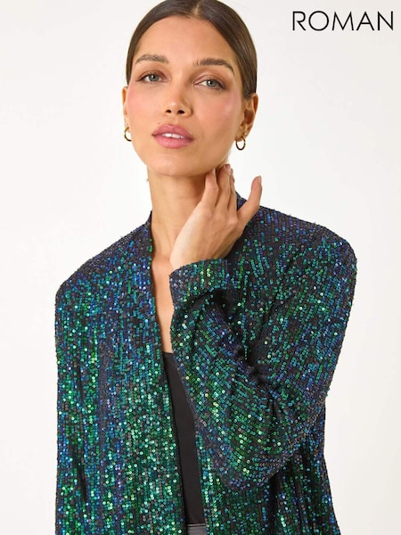 Roman Green Longline Sequin Stretch Jacket (AP5887) | 3,905 UAH