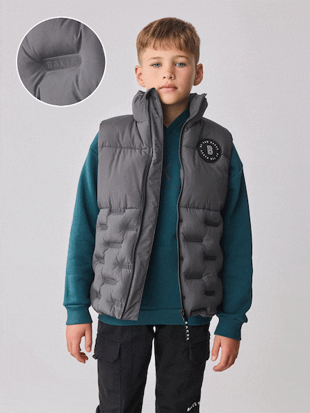 Baker by Ted Baker Grey Shower Resistant Heatseal Gilet (AP5912) | €51 - €60