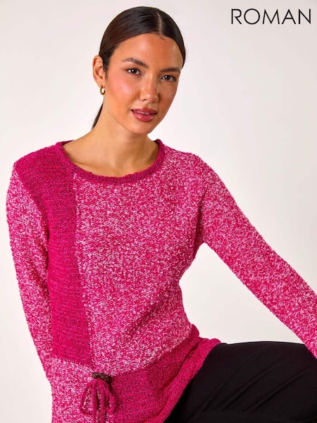 Roman Pink Textured Button Detail Knit Jumper (AP6009) | € 75