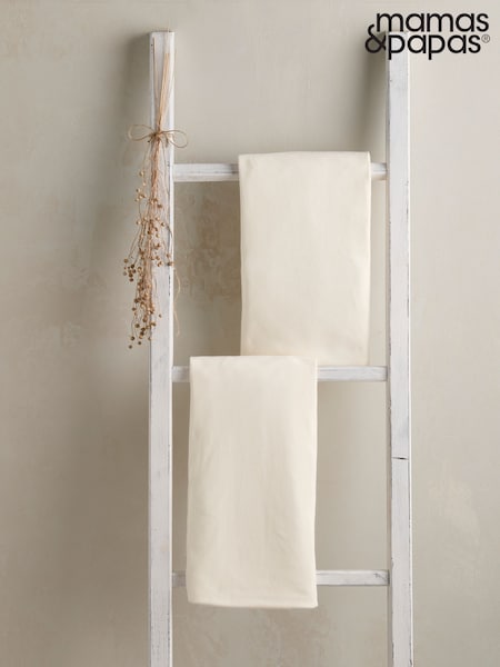Mamas & Papas 2 Pack Cream Moses Basket Cream Fitted 100% Cotton (AP6083) | €20