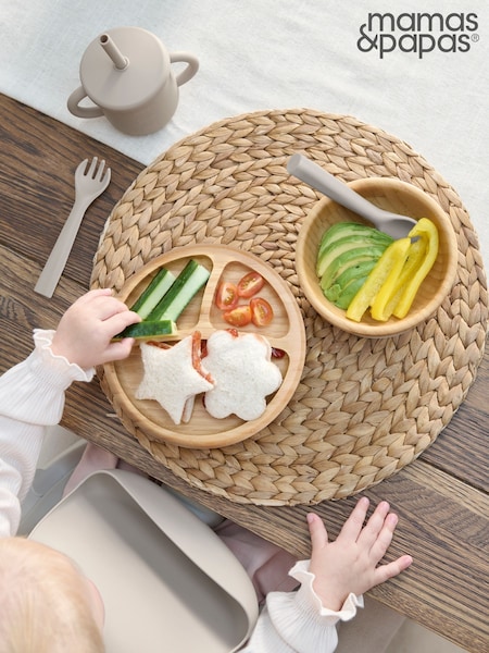 Mamas & Papas Truffle 4 Piece Bamboo Weaning Starter Kit - Truffle (AP6113) | €53