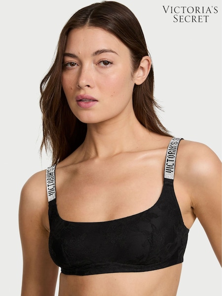 Victoria's Secret Black Lace Shine Strap Bralette (AP6153) | €33