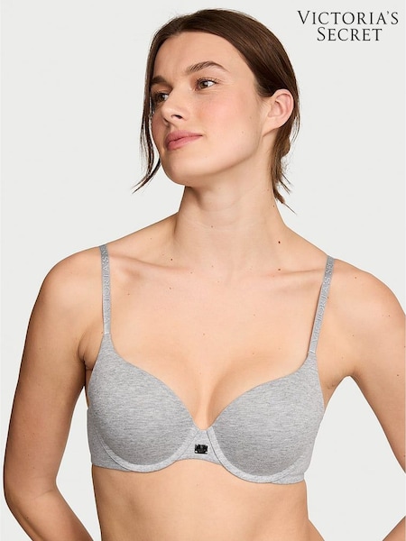 Victoria's Secret Grey Heather Full Cup Push Up Cotton Logo Bra (AP6200) | €40