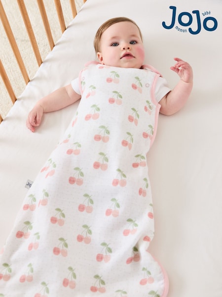 JoJo Maman Bébé Cream Print 1 Tog Baby Muslin Sleeping Bag (AP6234) | AED163