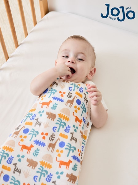 JoJo Maman Bébé Safari Print 1 Tog Baby Muslin Sleeping Bag (AP6240) | AED163