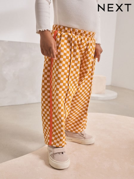 Orange Checkerboard Barrel Leg Trousers (3mths-7yrs) (AP6279) | €11 - €13